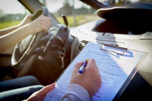 Drivers road test in progress